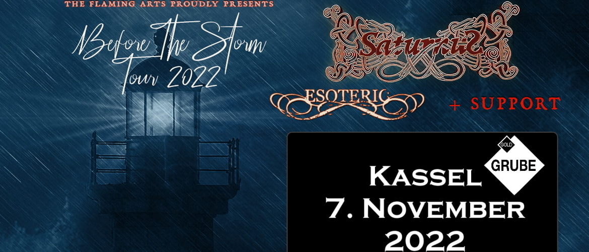 Tickets SATURNUS + ESOTERIC, +HEVELORN +WHEN NOTHING REMAINS +POEMA ARCANUS in Kassel